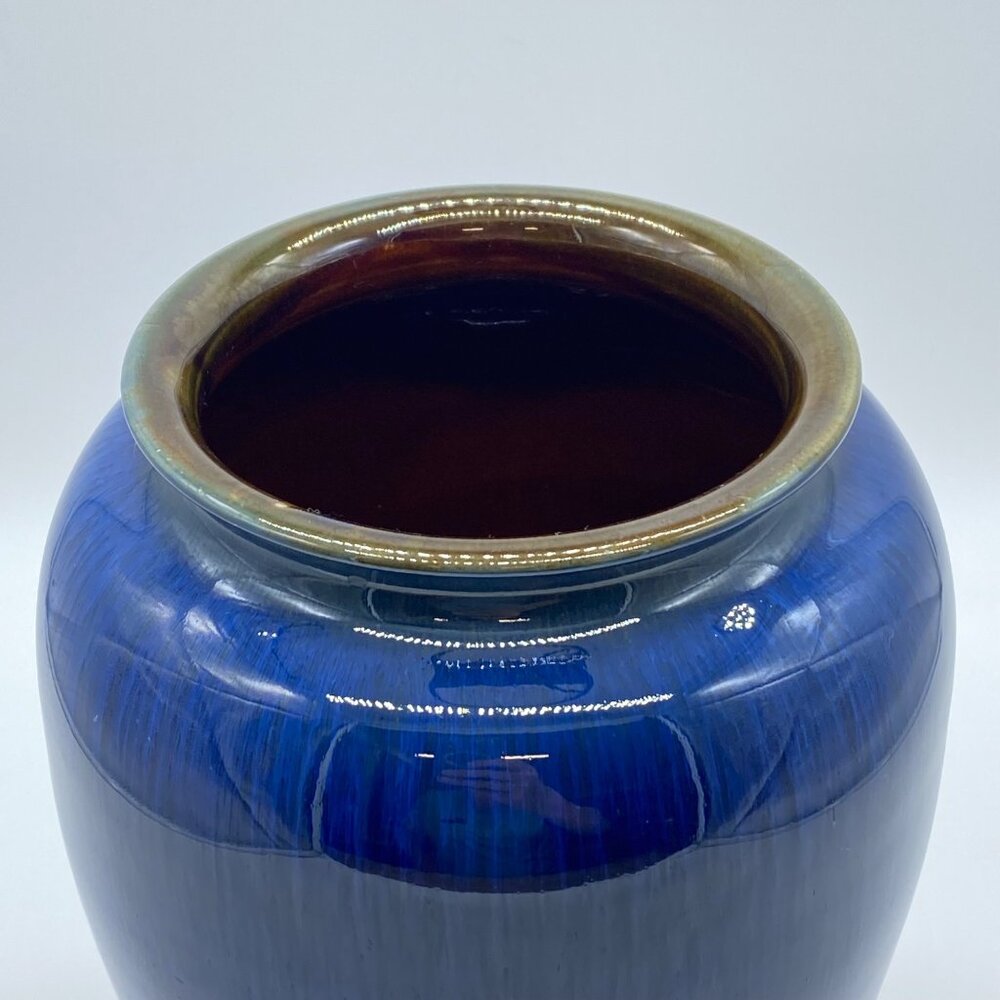 Vintage Denby Danesby Bourne Vase Electric Blue Stoneware 1930's - Picture 3 of 9
